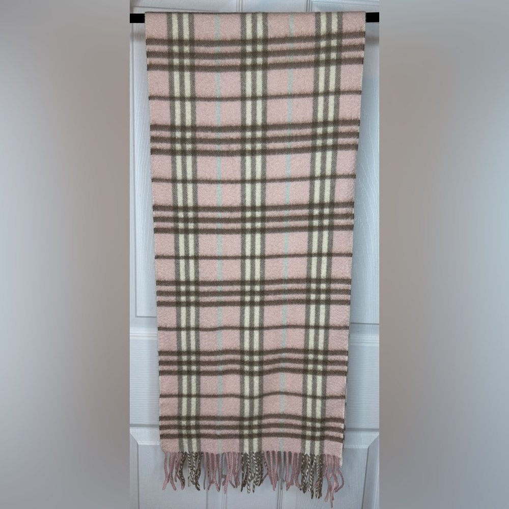 Burberry Cashmere Pink, Tan, Brown Scarf - Picture 5 of 8